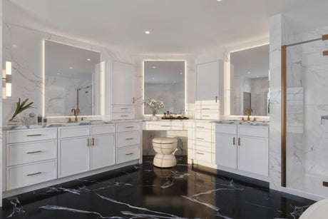 Slim Dove White Cabinets